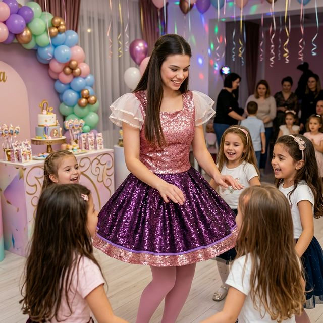 Pink Purple Sequin Dancer